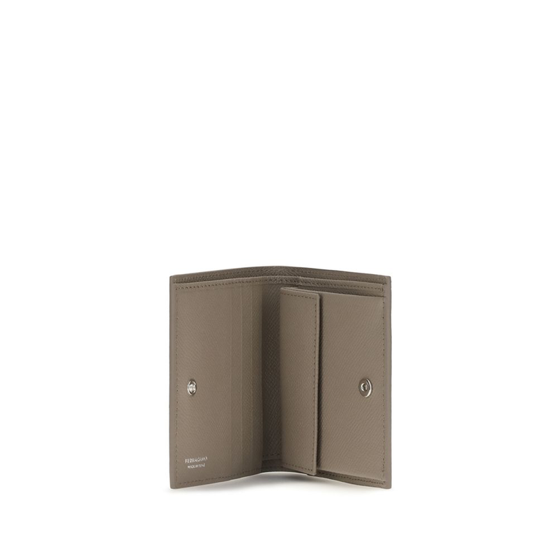 Beige calf leather bos taurus wallet-null