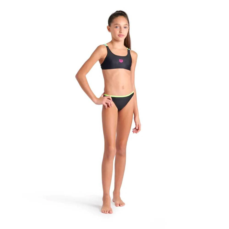 Girl's two pieces swimsuit solid image number null