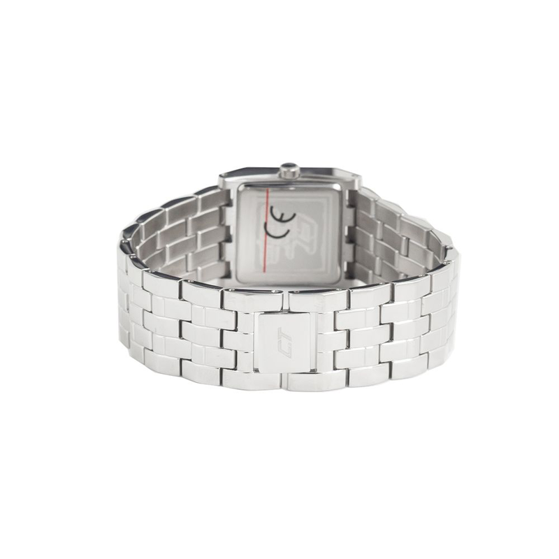 Silver stainless steel dress watch-null