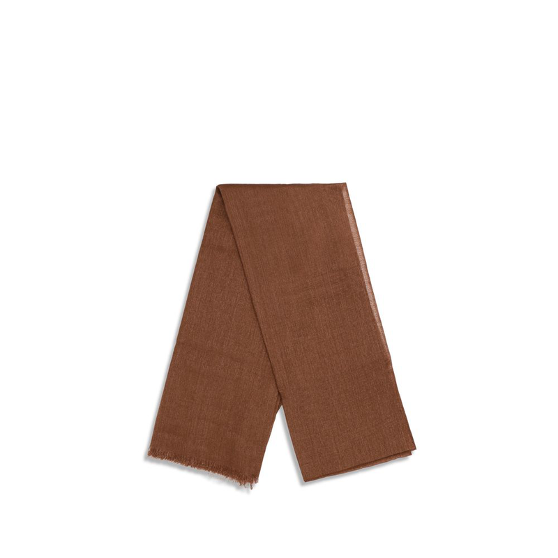 Brown cashmere scarf-null