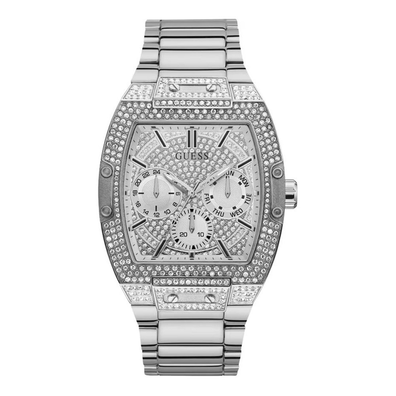 Gray stainless steel dress watch-null