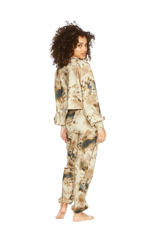 Product image: Beach riot banded sweatpant in taupe tie dye-null