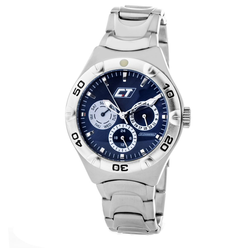 Silver stainless steel dress watch-null