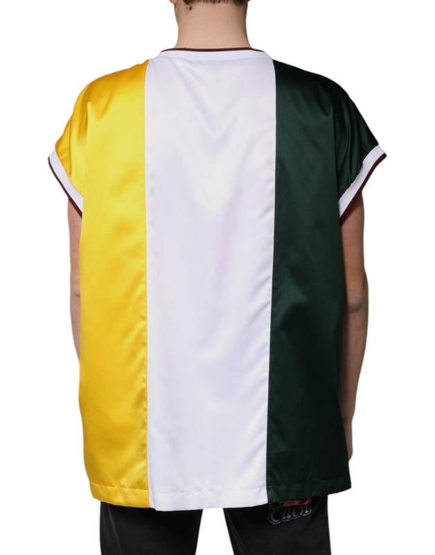 Multicolor jersey tank sleeveless t-shirt-null