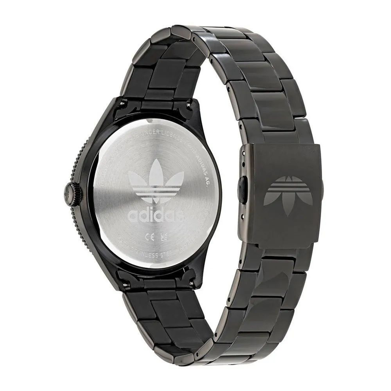 Black stainless steel dress watch-null