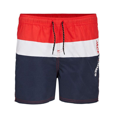 Jack&jones jpstcrete jjswim akm colorblock logo jnr, Flame Scarlet, medium