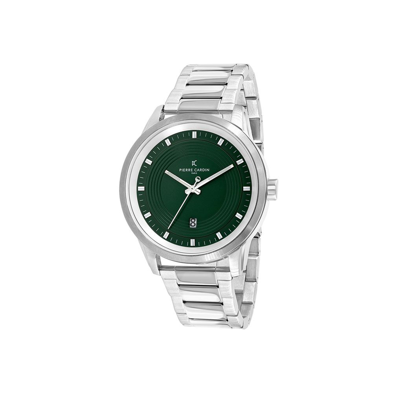 Gray stainless steel dress watch-null