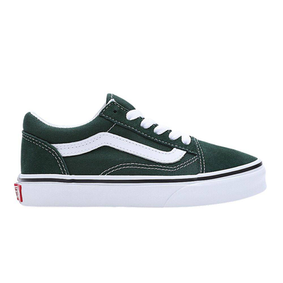 Kids old skool shoes (4-8 years), Forest Green, medium