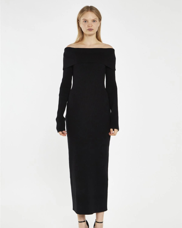 Glamorous bardot knitted midi dress an4888-null