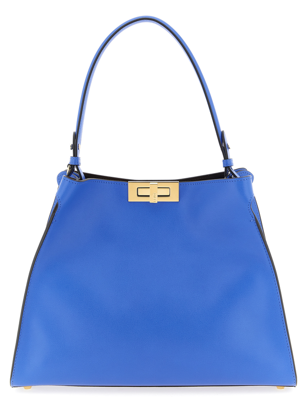 Blue calfskin handbag-null