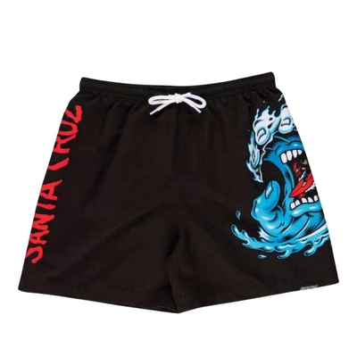 Santa cruz youth screaming wave swimshort, Black, medium