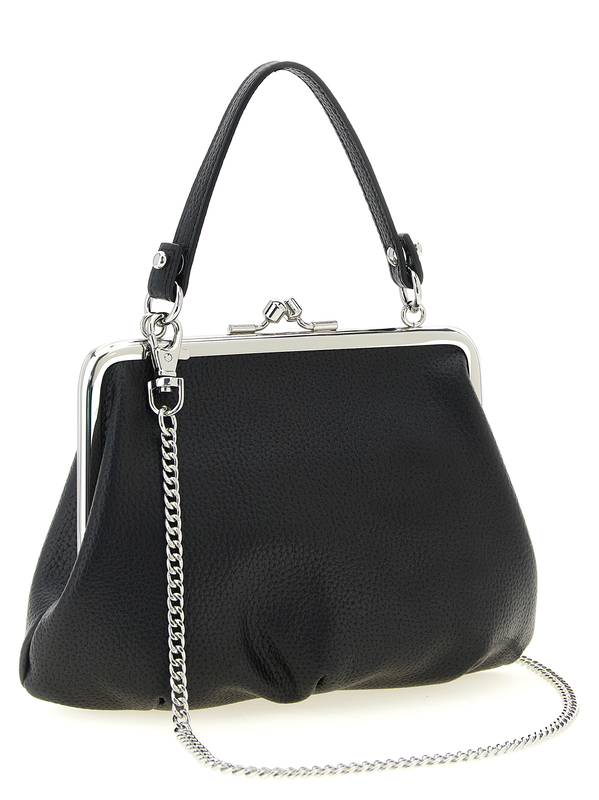 Black polyethylene handbag-null