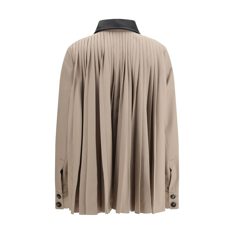Beige polyester coat-null