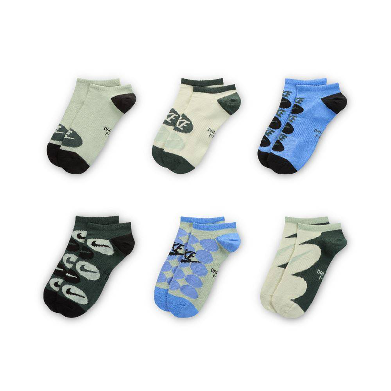 Lightweigh training no-show 6-pairs socks-null