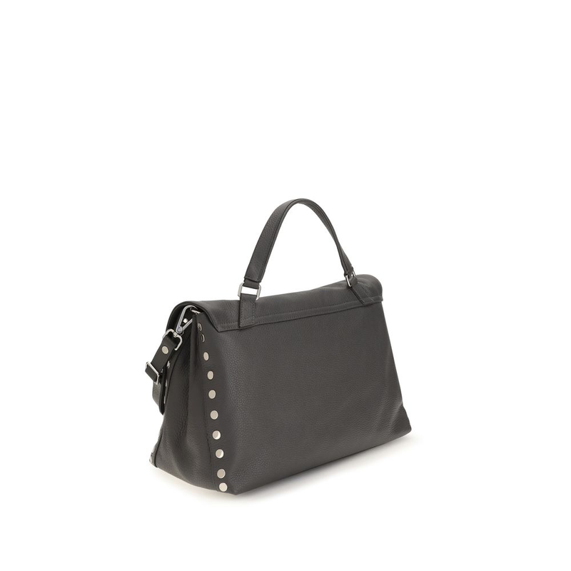 Gray calf leather bos taurus handbag-null