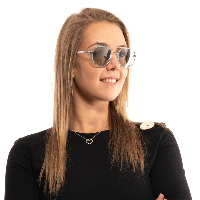 Turquoise metal sunglasses-null