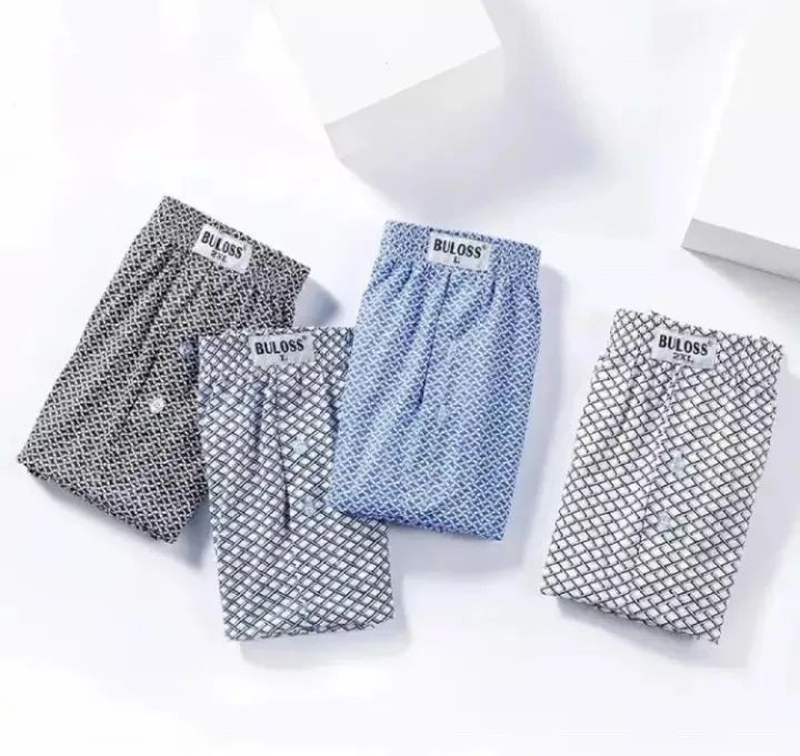 Classic boxer briefs with plaid pattern 4pack #8041 image number null