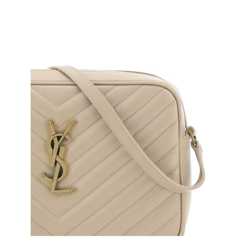 Beige calf leather bos taurus shoulder bag-null