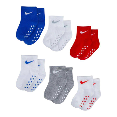 Pop color gripper infant/toddler ankle 6pk, Royal, medium