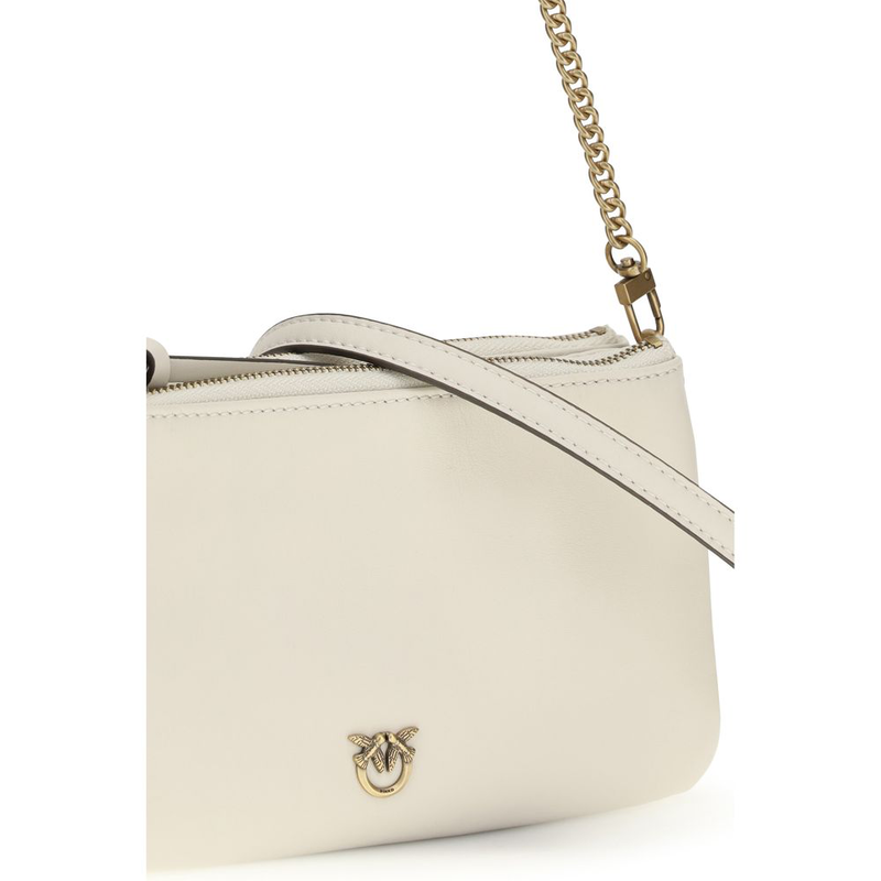 Beige calf leather bos taurus shoulder bag-null