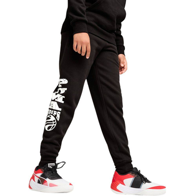 Basketball blueprint pants fleece b, Black, medium