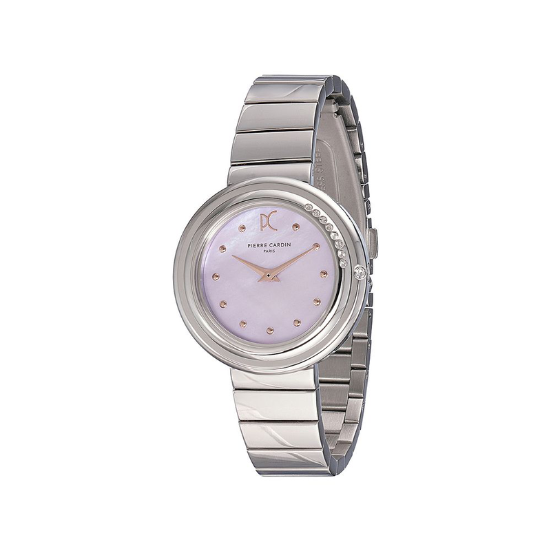 Gray stainless steel dress watch-null