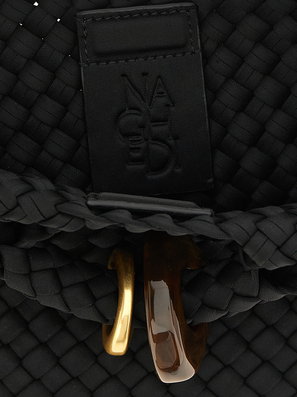 Black nylon handbag-null