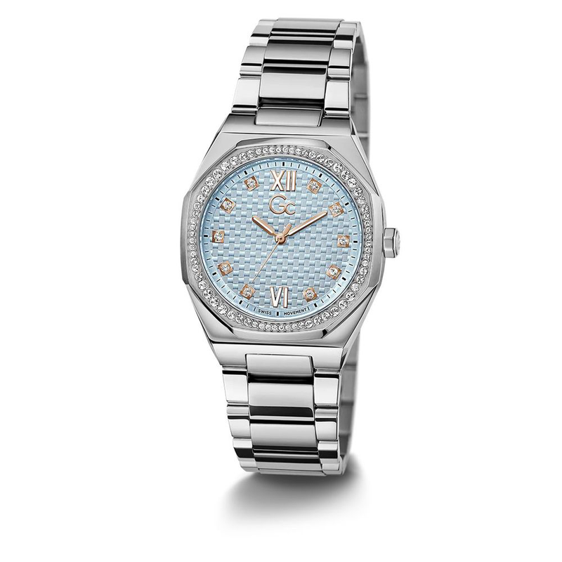 Gray stainless steel dress watch-null