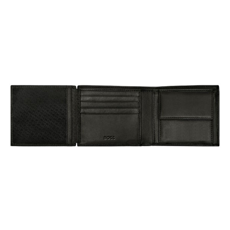 Boss money wallet with flap iconic black-null
