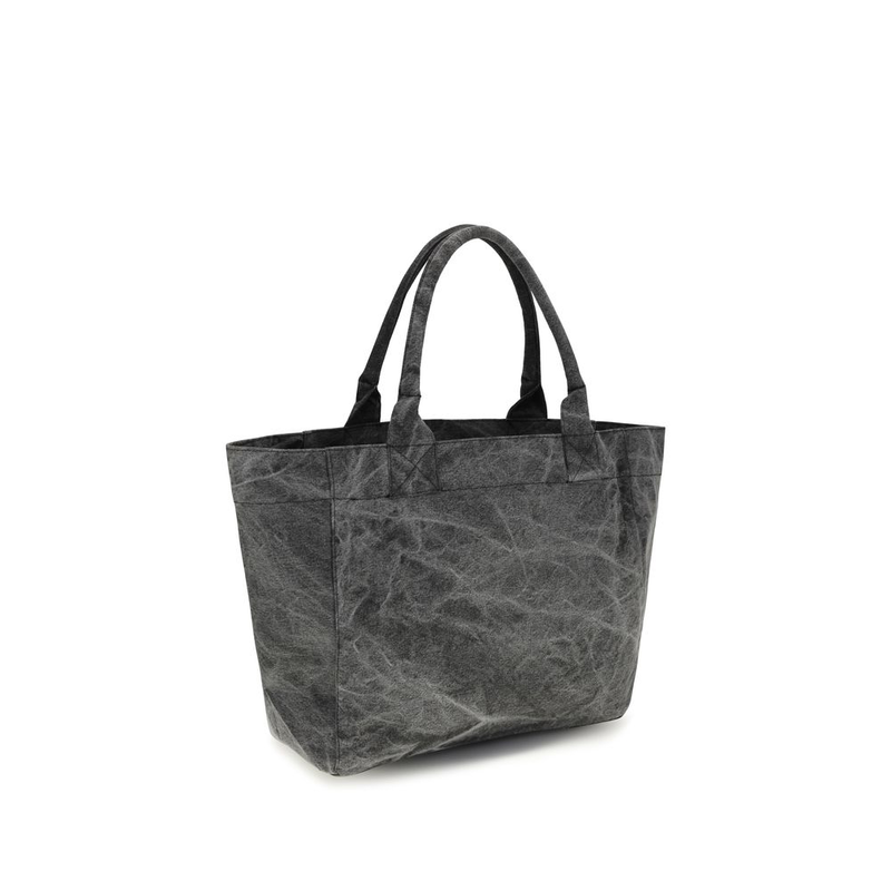 Gray recycled cotton shoulder bag-null