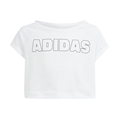 Adidas kids girls aeroready dance crop t-shirt  (in1903), White, medium