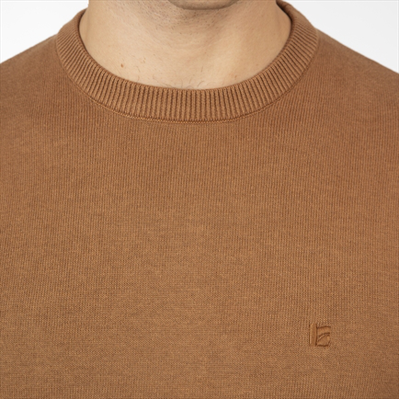 Basic cotton round neck knitwear-null