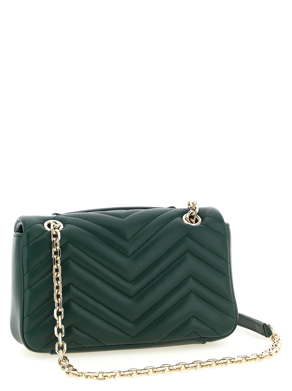 Bicolor lamb leather shoulder bag-null