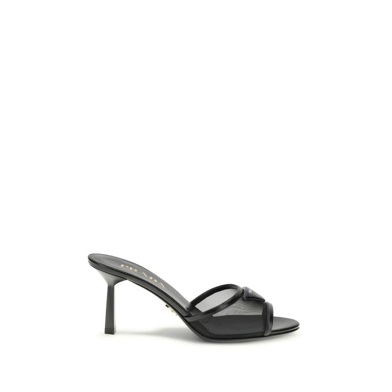 Black calf leather bos taurus stiletto heel sandals-null