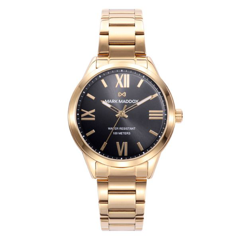 Mark maddox marais stainless steel watch ip gold bracelet woman mm-null