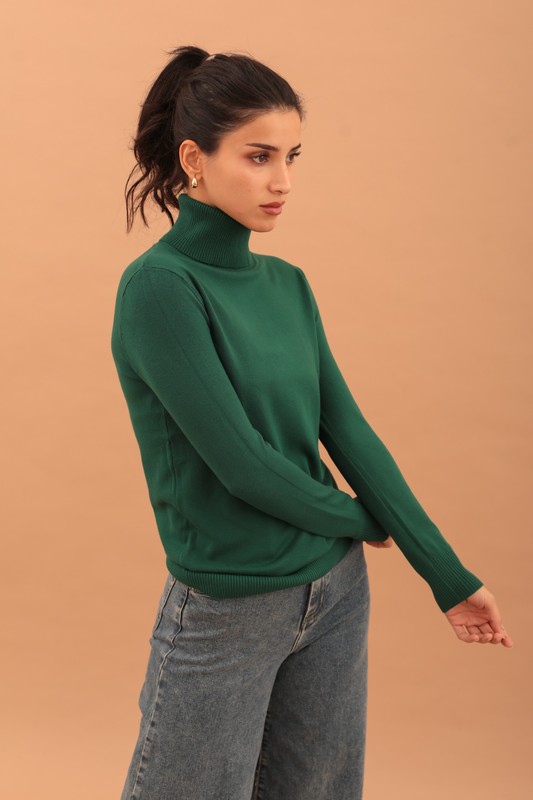 Vivian turtleneck knit &ndash; green-null