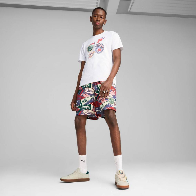 Wardrobe essentials sports legacy aop relaxed shorts 6’’ wv image number null