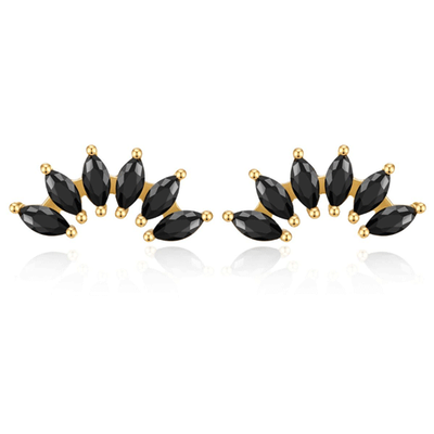 Ventalia, Black Zircon-gold Plated 18k, medium