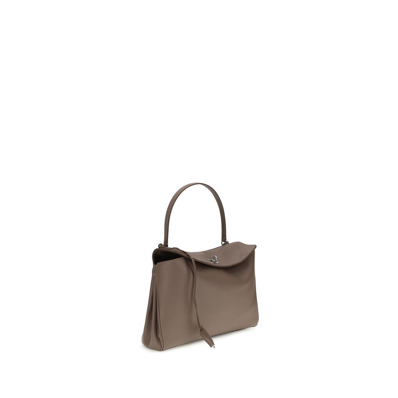 Gray calf leather bos taurus shoulder bag-null