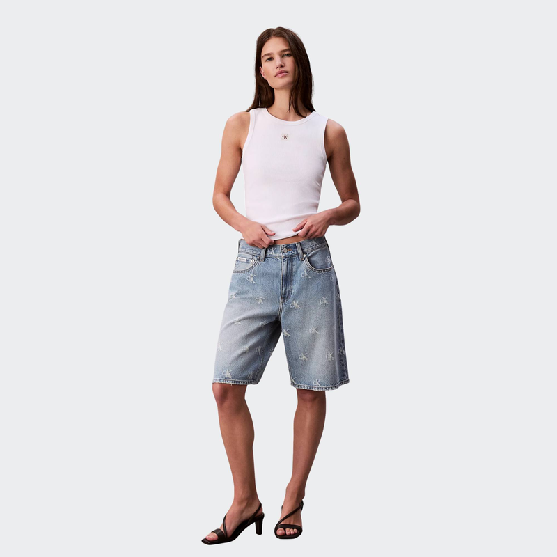 Woven label 2x2 cotton rib tee-null