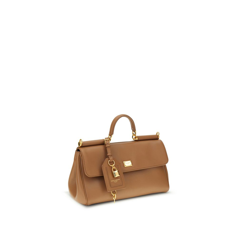 Beige calf leather bos taurus shoulder bag-null