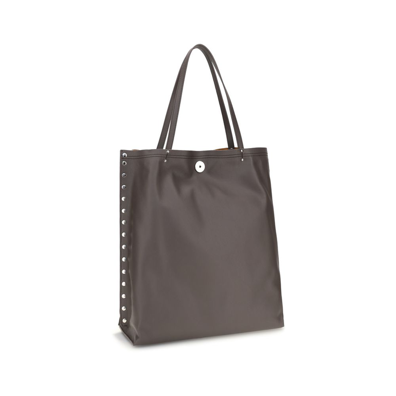 Gray calf leather bos taurus shoulder bag-null