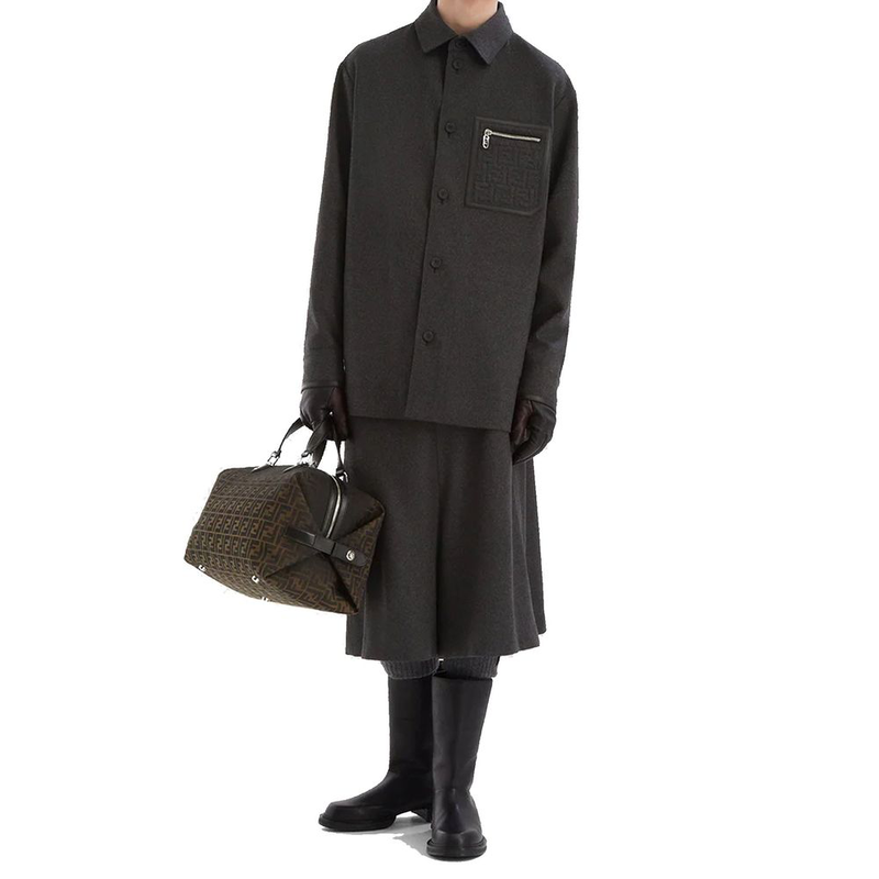 Gray cashmere coat-null