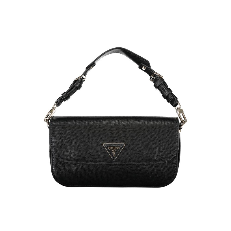 Nero poliuretano woman handbag-null