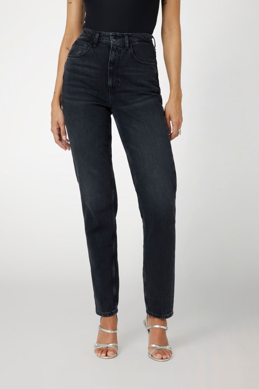 Trouser jean mom black-null