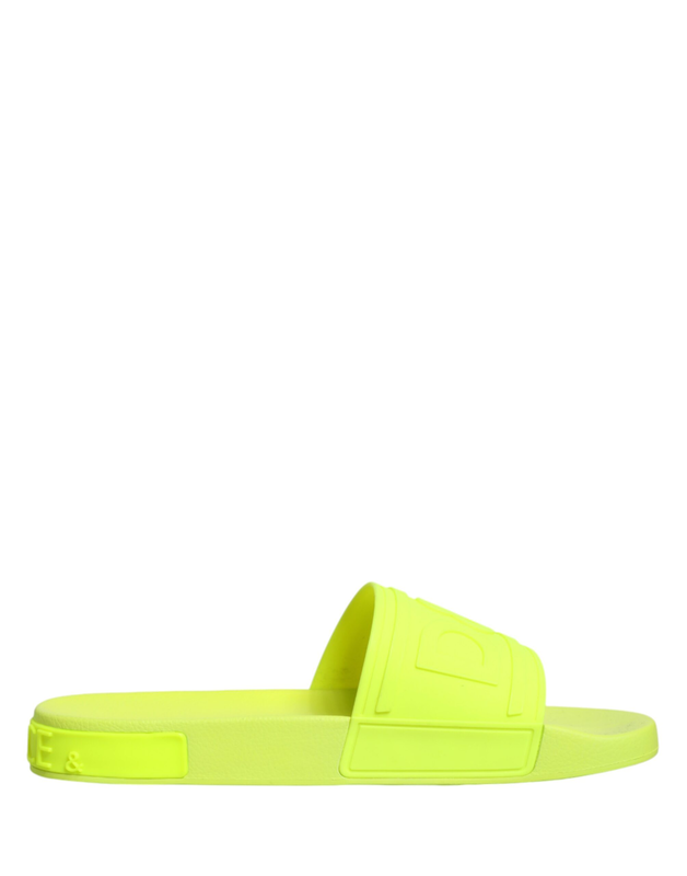 Green rubber slides sandals beachwear shoes-null