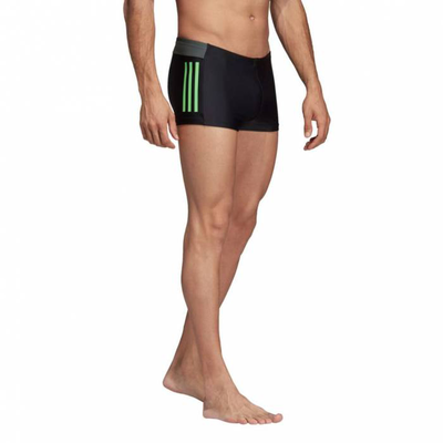 3-stripes colorblock swim boxer men, Black, medium