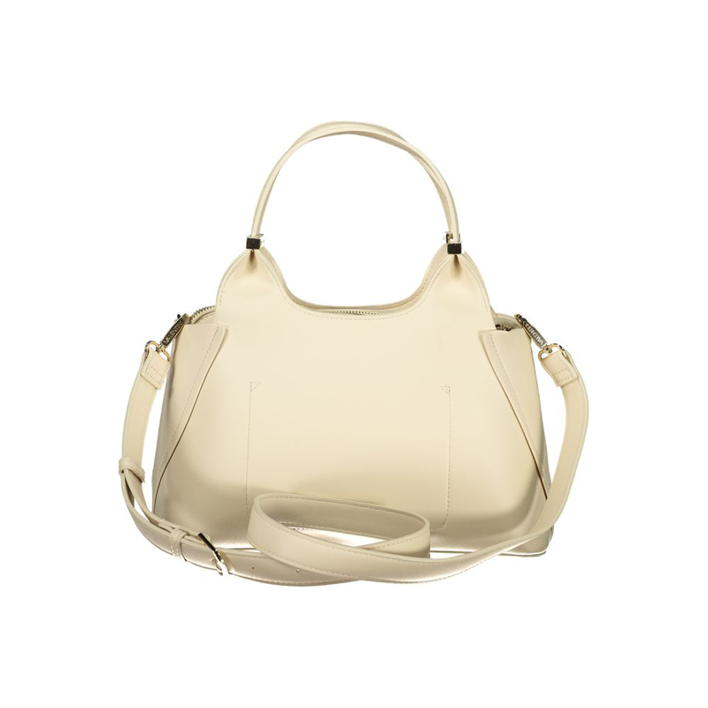 Beige polyurethane women handbag-null