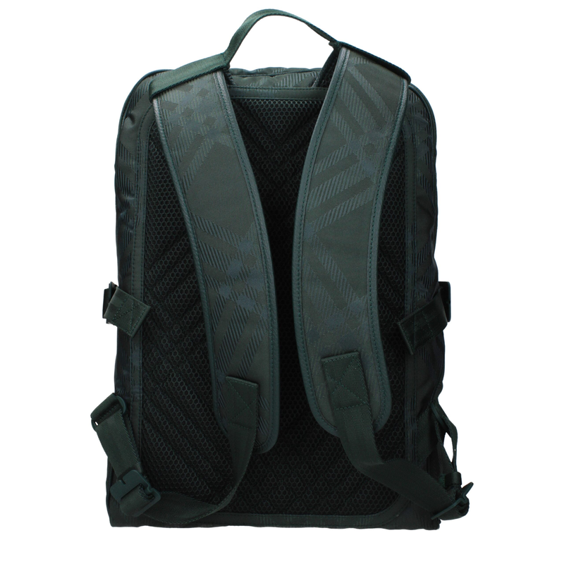 Green fabric backpack-null