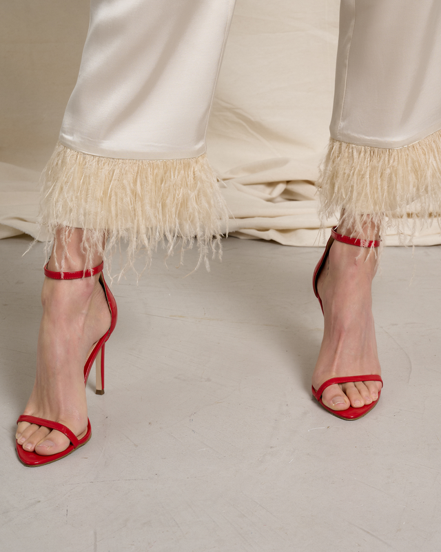 Trouser satin cropped image number null